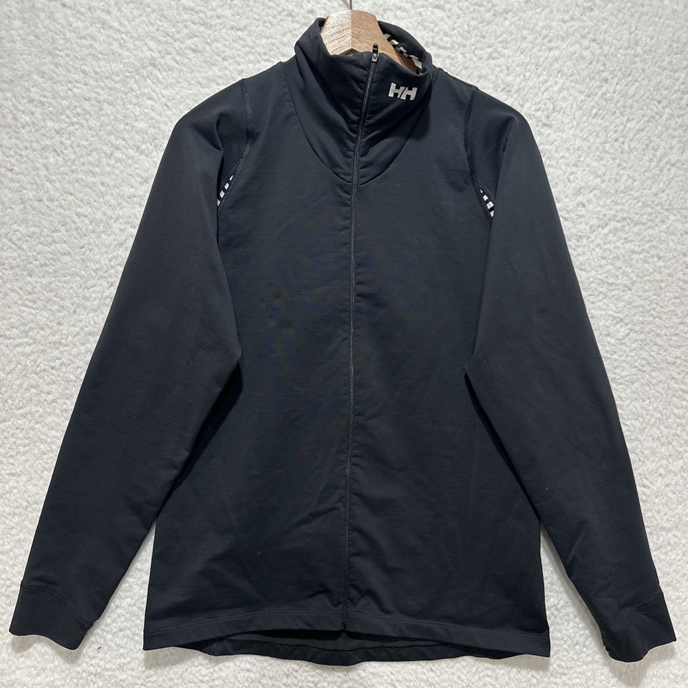 Helly Hansen Athletic Black &‎ White Stripes Full Zip Print HH Logo Size L, XL?